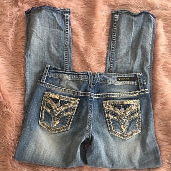 Vigoss Denim - VIGOSS Dallas Slim Boot Embellished Pocket Design